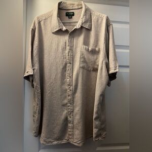 David Taylor Casual Beige Button Down Shirt